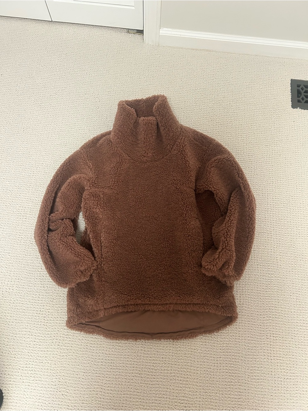 lululemon athletica Brown Sherpa Puffer Pullover